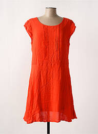 Rochie scurtă mâneci scurte mâneci scurte portocaliu LOLA ESPELETA femme