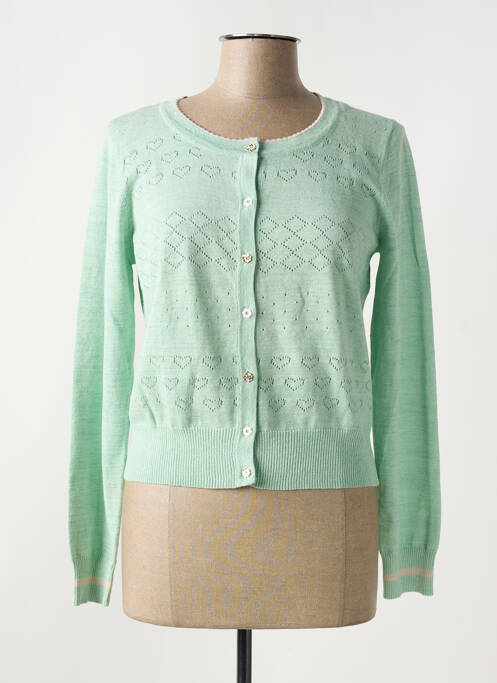 Vestă cu mâneci lungi verde YUMI femeie