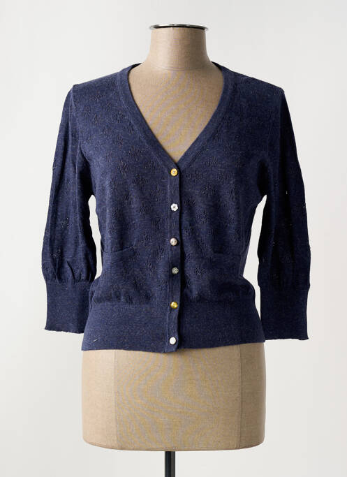 Vestă cu mâneci lungi mâneci 3/4 albastru YUMI femme