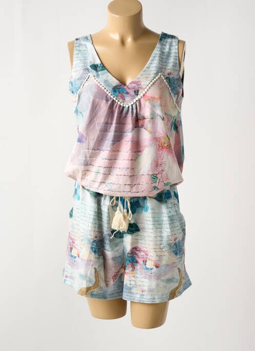 Salopetă scurtă roz SMASH WEAR femeie