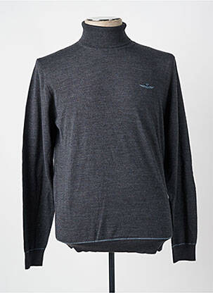 Pulover cu guler înalt gri AERONAUTICA bărbat