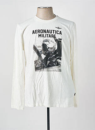 Tricou elasticitate mâneci lungi bej AERONAUTICA bărbat