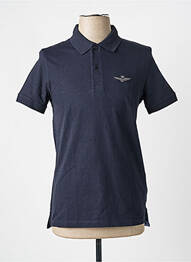Polo elasticitate mâneci scurte albastru AERONAUTICA homme