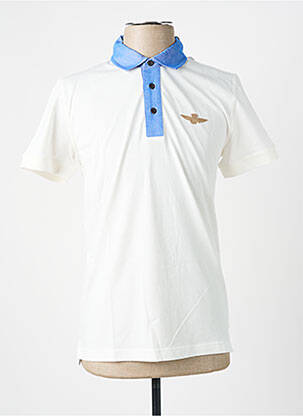 Polo țesătură jersey mâneci scurte alb AERONAUTICA bărbat
