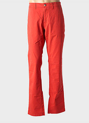 Pantalon chino țesătură poplin mărime normală portocalie EDEN PARK bărbat