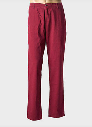 Pantalon chino țesătură poplin mărime normală roșu BRUNO SAINT HILAIRE bărbat