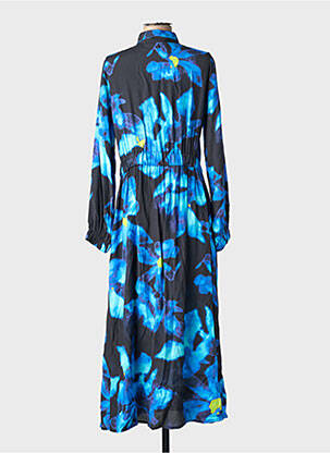 Rochie lungă mâneci lungi mâneci lungi albastru DIXIE femeie