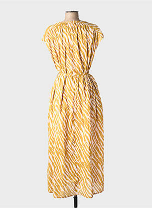 Rochie lungă mâneci scurte mâneci scurte galben MKT STUDIO femeie