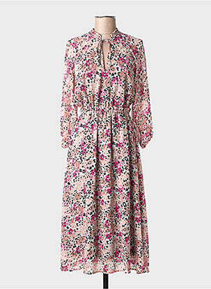 Rochie midi imprimeu floral mâneci lungi roz LIU JO femeie