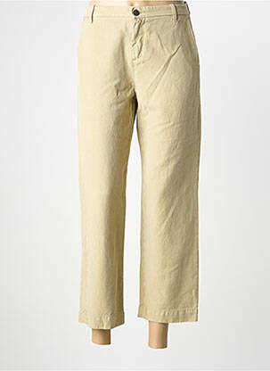 Pantalon 7/8 talie cu cleme mărime normală verde FIVE femeie