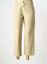 Pantalon 7/8 țesătură poplin mărime normală verde FIVE femme