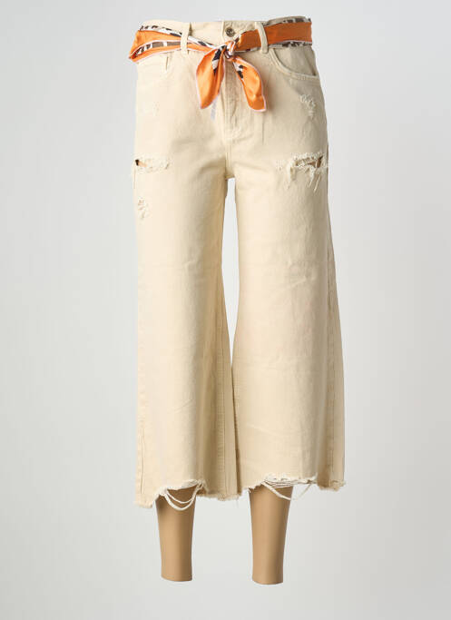 Blugi cu croială largă bej LIU JO femeie