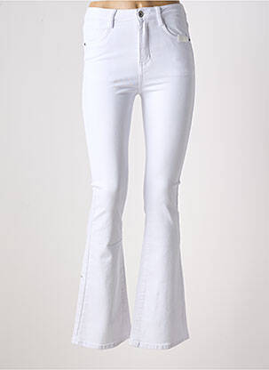 Blugi cu croială evazată alb HELLO MISS femeie