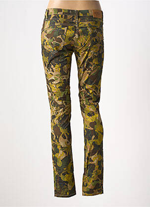 Pantalon slim țesătură poplin mărime normală verde PLEASE femeie
