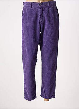 Pantalon drept închidere cu fermoar sub clapetă cu nasturi mărime normală violet DIXIE femeie