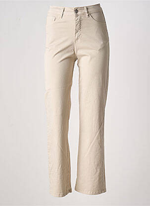 Pantalon drept bej MADE IN ITALY femeie