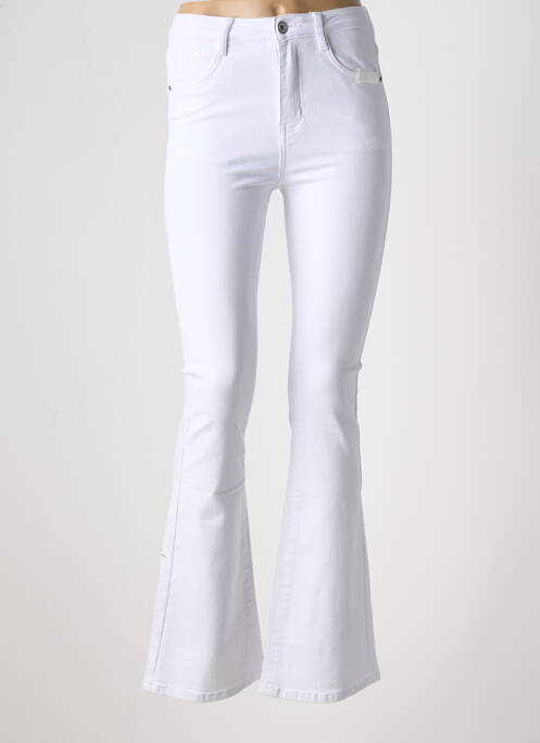 Blugi cu croială evazată alb HELLO MISS femeie