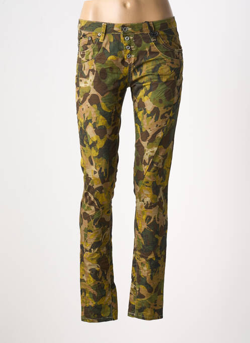 Pantalon slim verde PLEASE femeie