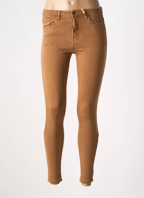 Blugi cu croială slim maro MELLY & CO femeie