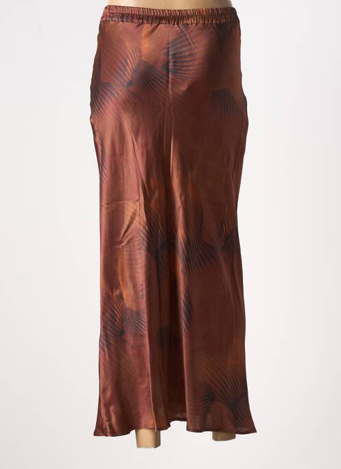 Fustă lungă maro LAUREN VIDAL femeie