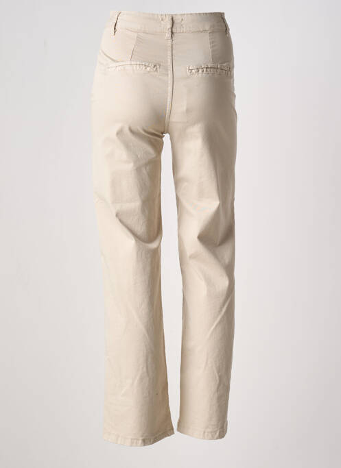 Pantalon drept bej MADE IN ITALY femeie