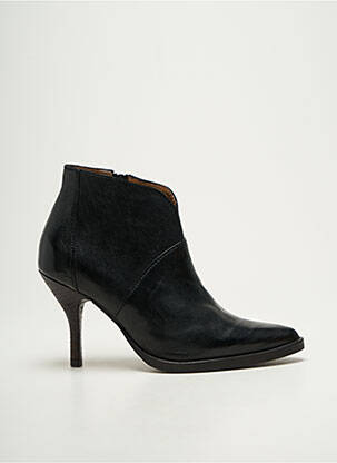 Botine/ghete material neted toc de 7 la 9 cm negru LITTLE ...LA SUITE femeie