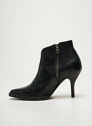 Botine/ghete material neted toc de 7 la 9 cm negru LITTLE ...LA SUITE femeie