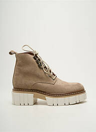 Botine/ghete nubuc toc de 4 la 6 cm bej SEMERDJIAN femeie