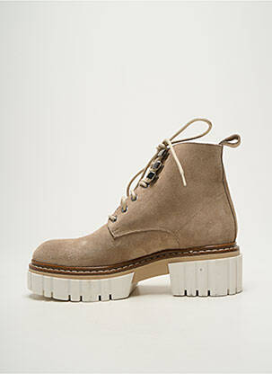 Botine/ghete nubuc toc de 4 la 6 cm bej SEMERDJIAN femeie