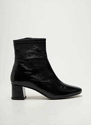 Botine/ghete vârf rotund toc de 4 la 6 cm negru RIVECOUR femeie