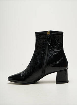 Botine/ghete vârf rotund toc de 4 la 6 cm negru RIVECOUR femeie