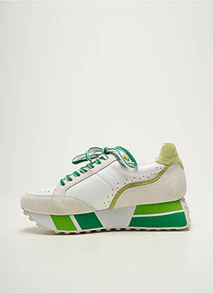 Adidași vârf rotund toc de 4 la 6 cm verde NATHAN-BAUME femeie