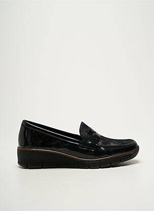Mocasini material neted toc de 4 la 6 cm negru RIEKER femeie