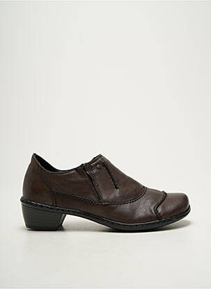 Botine/ghete material neted toc de 4 la 6 cm maro RIEKER femeie
