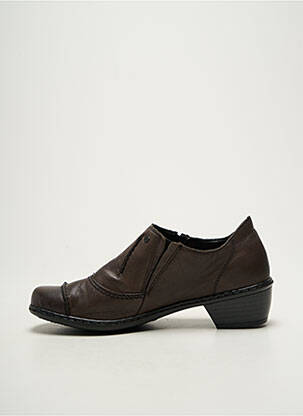 Botine/ghete material neted toc de 4 la 6 cm maro RIEKER femeie