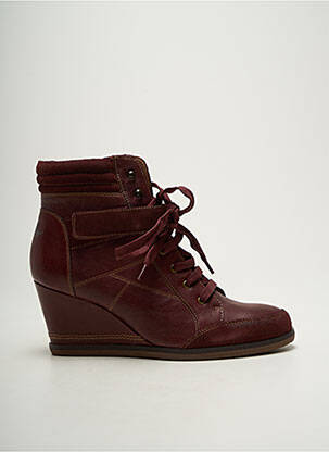 Botine/ghete material neted toc de 7 la 9 cm violet KARSTON femeie