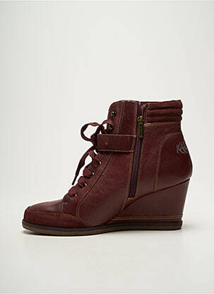 Botine/ghete material neted toc de 7 la 9 cm violet KARSTON femeie