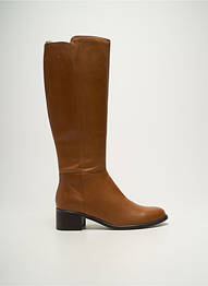 Cizme material neted toc de 4 la 6 cm maro KARSTON femme