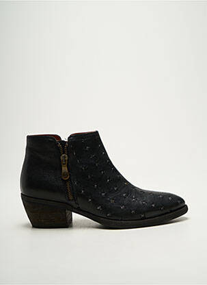 Botine/ghete material neted toc de 4 la 6 cm negru KANNA femeie