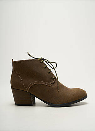 Botine/ghete cubanez toc de 4 la 6 cm verde MADISON femeie
