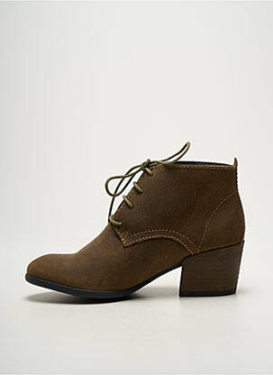 Botine/ghete cubanez toc de 4 la 6 cm verde MADISON femeie