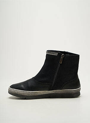 Botine/ghete vârf rotund toc plat până la 3 cm negru MADISON femeie