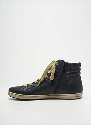 Adidași material neted toc plat până la 3 cm negru RIEKER femeie