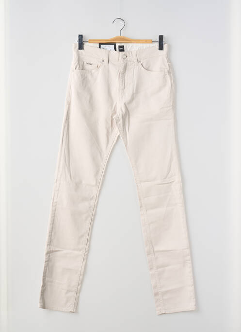 Blugi cu croială slim bej HUGO BOSS bărbat