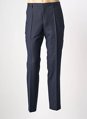 Pantalon slim țesătură poplin mărime normală albastru HUGO BOSS bărbat
