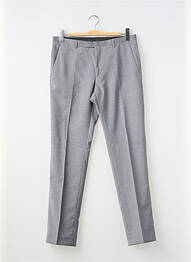 Pantalon slim țesătură poplin mărime normală gri BUGATTI homme