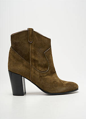 Botine/ghete nubuc toc de 7 la 9 cm verde MICHEL VIVIEN femeie