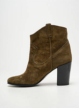 Botine/ghete nubuc toc de 7 la 9 cm verde MICHEL VIVIEN femeie