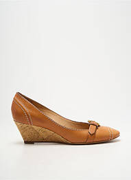 Pantofi cu toc material neted toc de 4 la 6 cm maro CHLOE femme