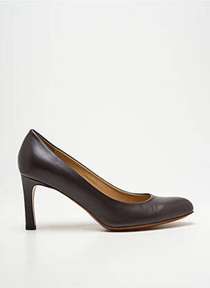 Pantofi cu toc țesătură satinată toc de 7 la 9 cm maro JIL SANDER femeie